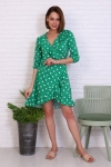 Д490 Платье Антонина (горох на зеленом) - Престиж-текстиль