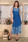 Д468 Платье (Огурцы на синем) - Престиж-текстиль