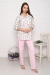 Б13 Пижама футер (розовая) - Престиж-текстиль