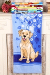 Е9П Полотенце махровое (Собака на голубом) - Престиж-текстиль