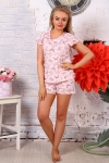 Б2 Пижама с шортами (Бабочки на роз.) - Престиж-текстиль