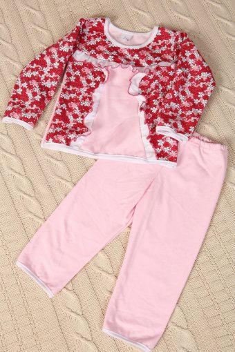 Н1 Пижама детская с оборочкой(цвет в ассортименте) - Престиж-текстиль