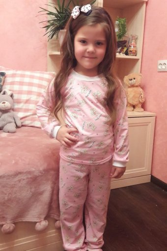 Н3 Пижама детская кулирка (Розовая) - Престиж-текстиль