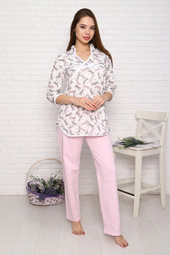 Б13 Пижама футер (розовая) - Престиж-текстиль