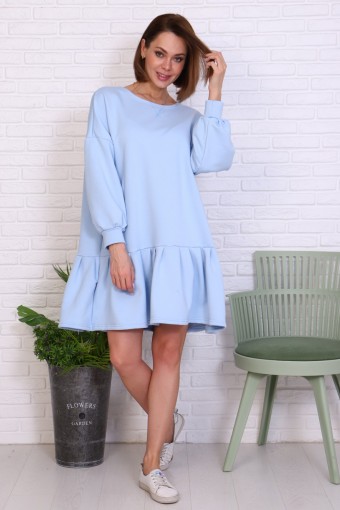 Д532 Платье Эсма (голубое) - Престиж-текстиль