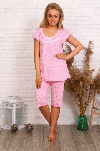 Б10 Пижама (сердечки на розовом) - Престиж-текстиль